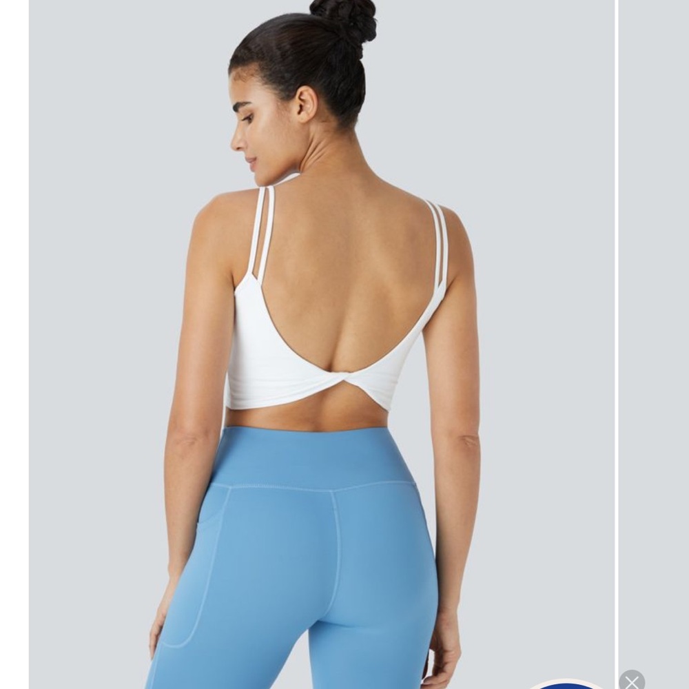 NWT halara twist back crop tank.